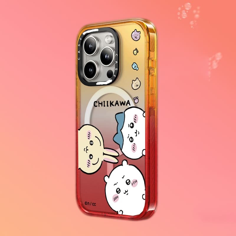 CASECASE X Chiikawa Ốp Đen Cạnh Đào Haze Cotton Kẹo Bộ Sưu Tập Màu Sắc Trong Suốt Cứng Từ Hút Tác Động Dành Cho Apple IPhone 12 13 14 15 16 Pro Max Plus Có Hộp