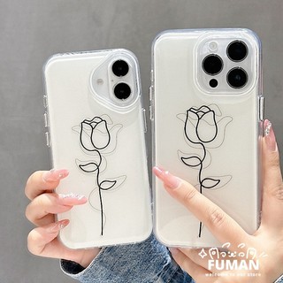 Vỏ Hoa Hồng Dòng Đơn Giản Cho Huawei Nova 13 12 11 10 Youth 9 Ultra Lite 8 7 6 SE 5 Pro Y90 Y70 Vỏ Điện Thoại Thanh Lịch Kem Trắng Ốp Lưng Trong Suốt