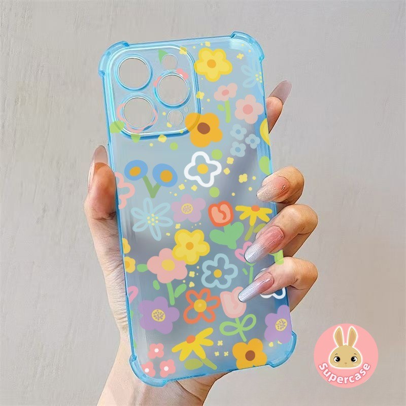 Ốp điện thoại mờ hình hoa đầy màu sắc cho Infinix Smart 9 8 Pro 7 6 5 2021 2020 Tecno Spark 20 20C 10 10C Go 2024 5G 4G Ốp lưng mềm hoạt hình Vỏ điện thoại mờ chống sốc dễ thương