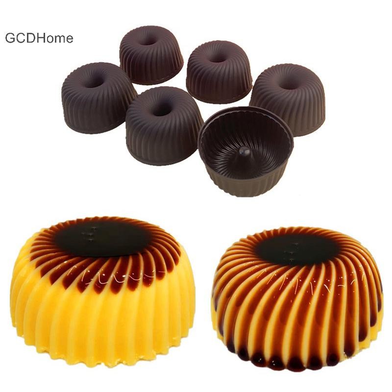 GCDHome Silicone Caramel Pudding Cupcake Muffin Donut Khuôn Cho Caramel Pudding Thạch Bánh Ngọt Trang Trí Dụng Cụ Nhà Bếp Khay Nướng Nóng