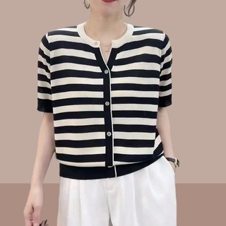 Mùa Hè Phong Cách Mới Ice Silk Rời Áo Thun Tay Ngắn Nữ Kích Thước Lớn Bao Da Thịt Mỏng Hơn Nhìn Mỏng Hơn