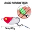 1 CÁI 3cm / 4.2g Ếch Mềm Mồi Câu Cá Ếch Mồi Nhân Tạo Mồi Mềm Móc Đôi Topwater Ray