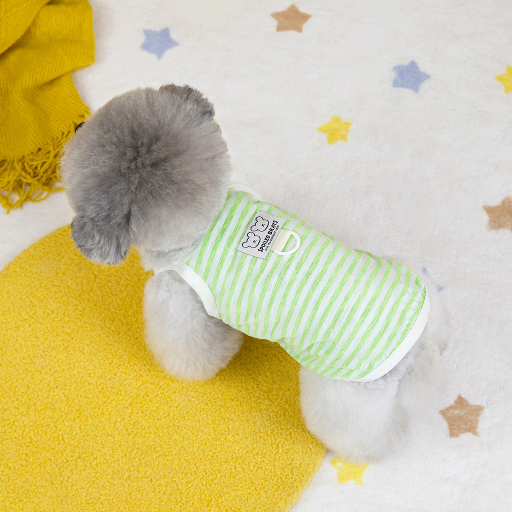 【Ready Stock】 Pet Clothes Summer Sun Protection Anti-Lint Thin Bichon Poodle Dog Clothes Small Dog Cool Cat Vest LF89
