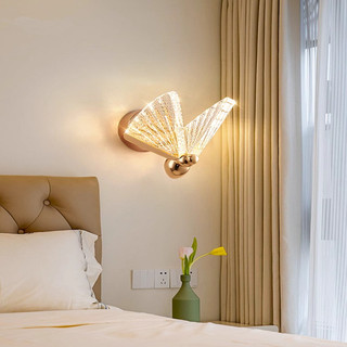 Bướm Đèn Tường Bắc Âu Acrylic Trang Trí Đèn Tường Phòng Khách Phòng Ngủ Đầu Giường Đèn Hành Lang Cầu Thang Đèn