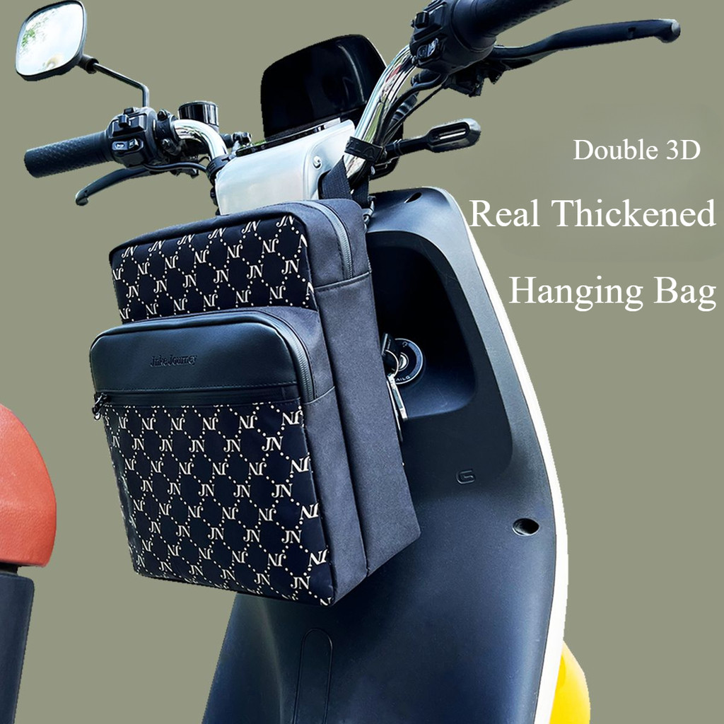 Đôi 3D làm dày dung tích lớn xe đạp điện treo túi xe đẩy bé chống nắng tổ chức túi xe đạp điện thoại防水包装