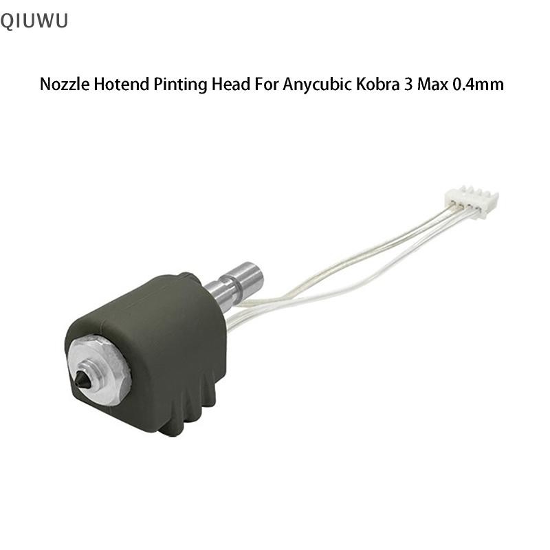 QIUWU Cho Anycubic Kobra 3 Max Bộ vòi phun Hotend Pinting Head Vòi phun trao đổi nhanh Máy in 3D Thép cứng 0,4mm cho Combo Kobra 3 Max.