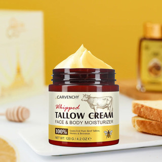 Beef Tallow Balm Natural Organic Hydrating Face Cream, Whole Body Care Face Care Tallow Face Moisturizer Skin Care