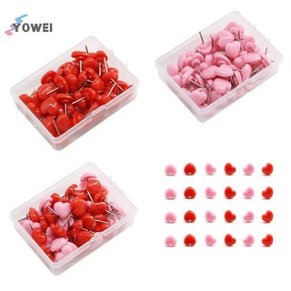 YOWEI Ins Tình Yêu Hình Trái Tim Đẩy Chân Màu An Toàn Push Pin Cork Board Thumb Tack Wall Pins Trường Văn Phòng Phẩm Văn Phòng Ràng Buộc Tiếp Liệu VN