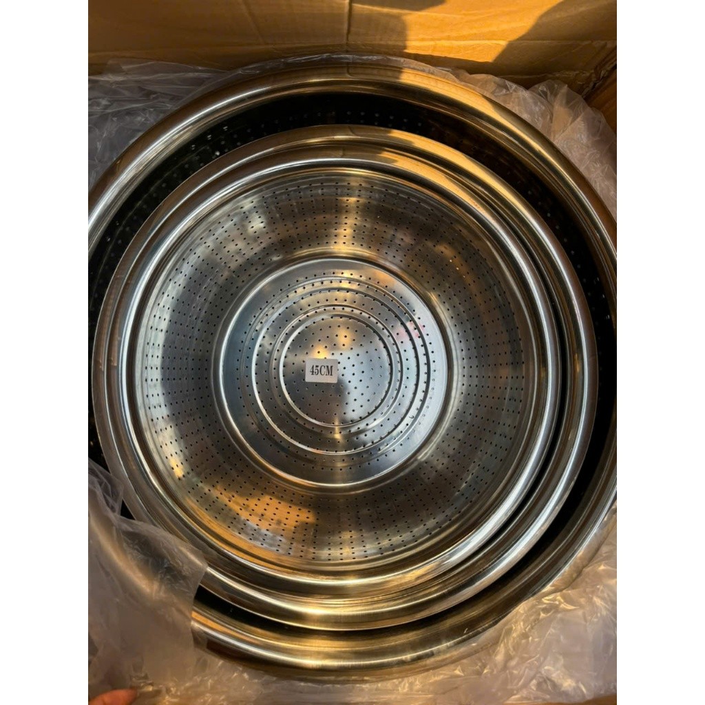 Rổ inox 304 cao cấp an toàn tuyệt đối cho sức khỏe, rá vo gạo