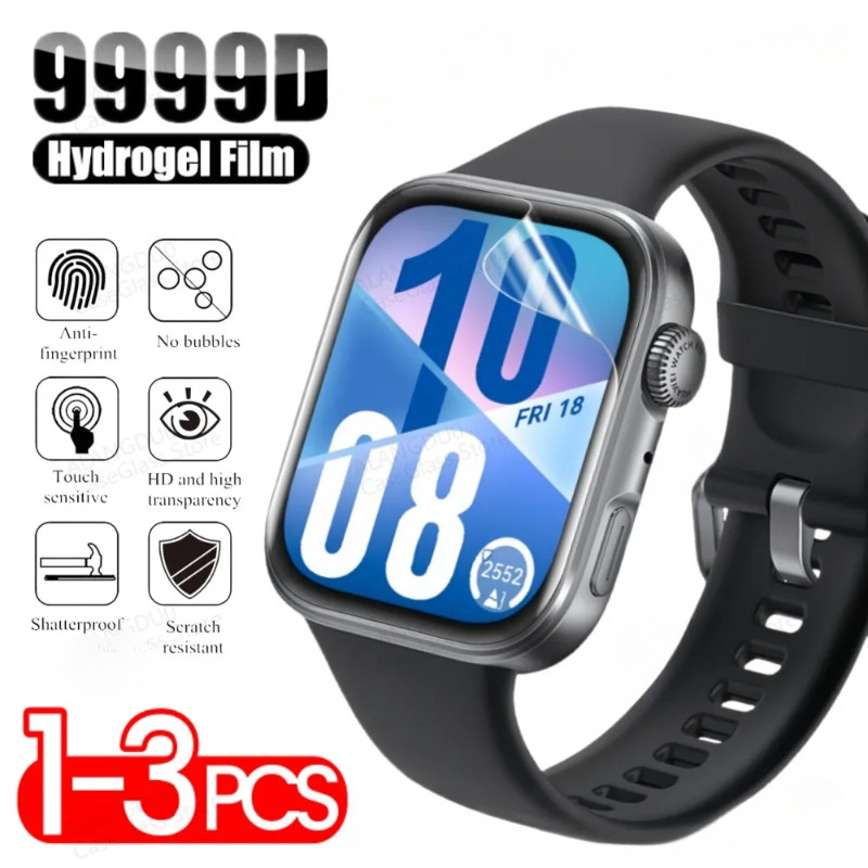 Huawei WatchFit Fit4 Fit2 FitMini 999D Full Cover HD Phim Hydrogel Mềm Trong Suốt Cho Huawei Watch Fit 4 Pro Mini Mới Thanh Lịch 3 2 Chống Trầy Xước Chống Ánh Sáng Xanh Bảo Vệ Màn Hình Đồng Hồ