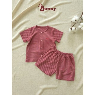 Bộ cộc cúc bấm thun lạnh Bunnybaby chất Modal mềm mịn, mát lạnh cho bé 3-10kg