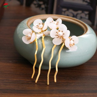 Kẹp tóc ngọc trai hoa thanh lịch Nữ hấp dẫn Chignon Retro Kẹp tóc cho màn trình diễn sân khấu Cosplay