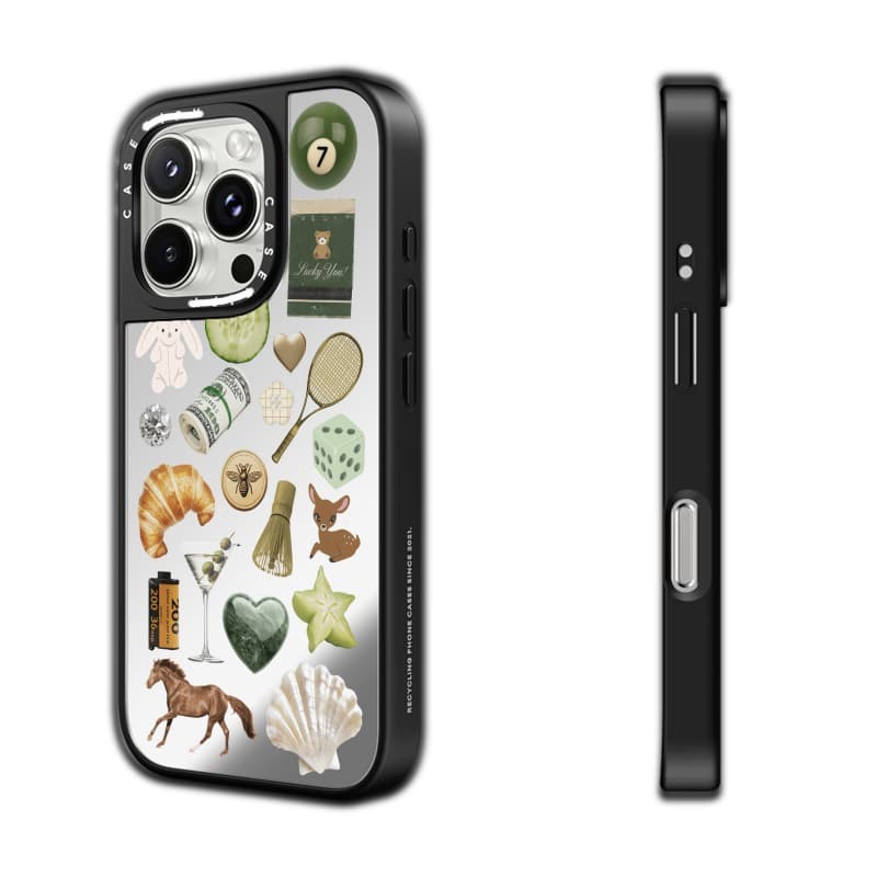 CASECASE X Lucky Croissant Ốp lưng nam châm hút từ tính Vỏ iPhone iPhone 16 15 14 13 12 Pro Max Plus Ốp lưng cứng có hộp khắc logo