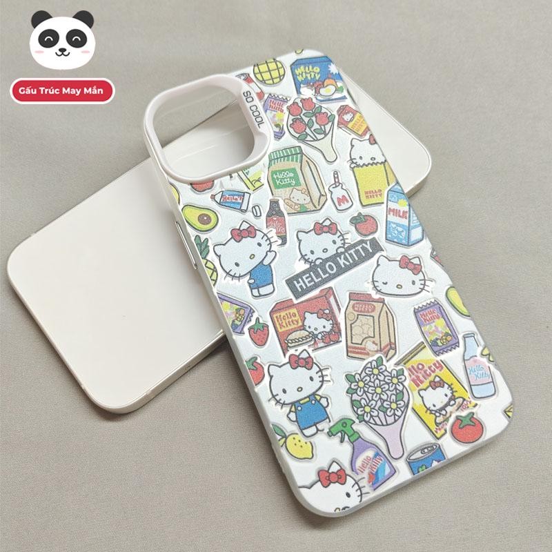 Ốp lưng iPhone họa tiết Hello Kitty đời thường công nghệ IMD chống trầy xước | Tương thích iPhone 16/15/14/13/12/11 Pro