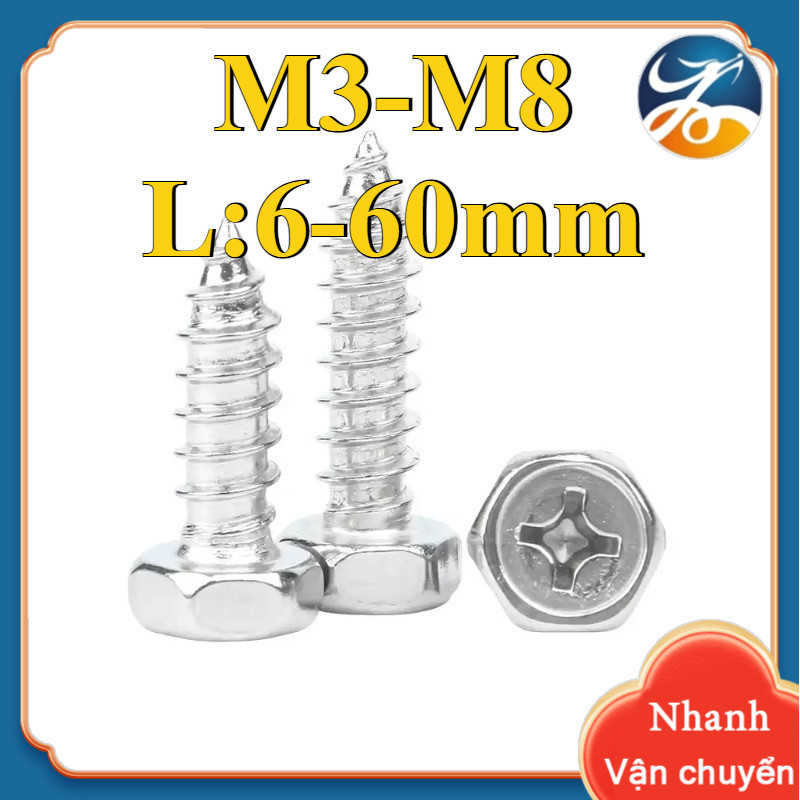 vít phong inox 304 M3 / M4 / M5 / M6 / M8 (YDY-RM-VN-1) | Shopee Việt Nam