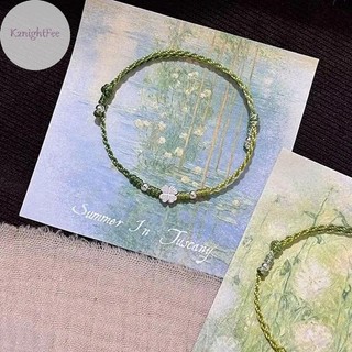 K2nightFee Xanh Lá Bốn Lá Cỏ Ba Lá Handmade Dây Vòng Tay Tinh Tế May Mắn Lắc Tay Trang Sức Quà Tặng VN