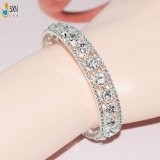 Vòng tay kim cương giả Ferroalloy Thiết kế cổ điển tuyệt vời Vòng tay tròn cho các sự kiện tiệc Hẹn hò hàng ngày