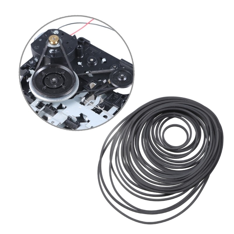 GODD 30 Chiếc Đai Truyền Động Cao Su Vuông Cho Cơ Chế Cassette Sửa Chữa Chiều Dài 30-135MM