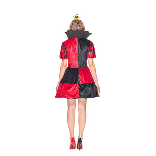Trang phục nữ hoàng trái tim Nữ hoàng cổ tích - Đầm cosplay công chúa Disney với vương miện và chocker, phù hợp cho người lớn Halloween bữa tiệc giai đoạn fancy ăn mặc lên Trang phục