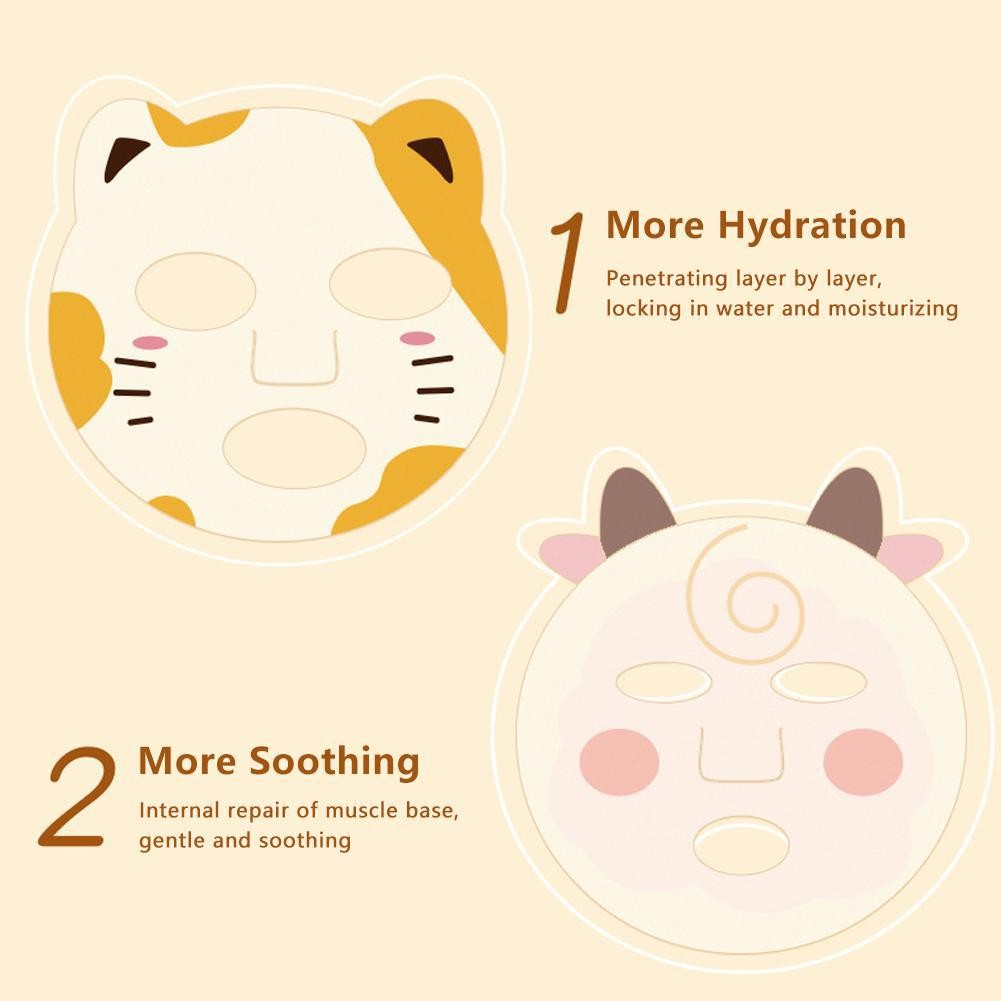 Mặt nạ hoạt hình trẻ em Dưỡng ẩm sâu Chăm sóc dưỡng ẩm Nuôi dưỡng da Mặt không gây kích ứng C2n7