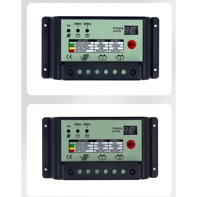 Pin hệ thống Bộ điều chỉnh bảng điều khiển nguồn Bộ sạc PWM 12V 24V (20A) 1 CÁI