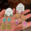 Tính khí đẹp Phong cách mới Zircon Thời trang Bông tai sang trọng nhẹ nhàng thanh lịch