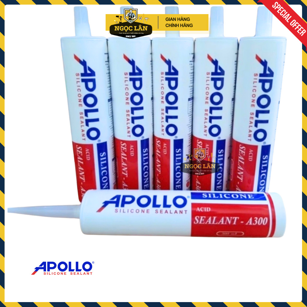 [Giá thùng Chính Hãng] Keo Silicone Apollo A300 - A500 chai 300ML (Giá thùng 25chai) hàng chính hãng