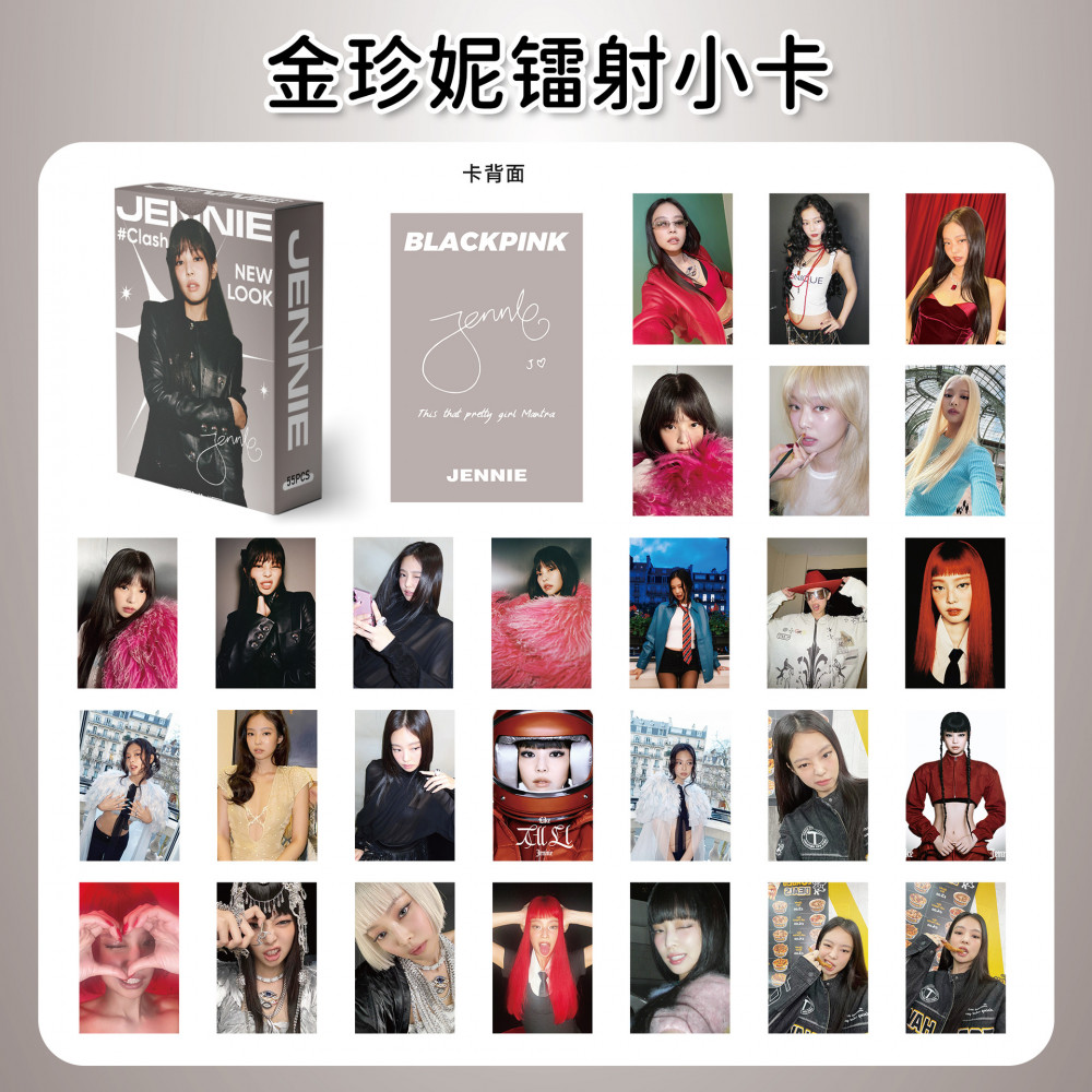 LINXX 55 Chiếc Blackpink Jennie Kim Selfie Lomo Cards HD Hình Ảnh Kpop Laser Photo Cards Bộ Sưu Tập Quạt Hàng Hóa Sưu Tập