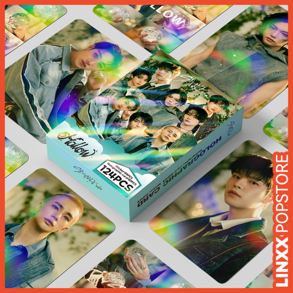 LINXX 124 Chiếc Stray Kids Album Mới HOLLOW Lomo Cards HD Holographic Long Lanh Photocards Hàn Quốc Wave Fan Sưu Tập Kpop Thần Tượng Nhóm Merch Thẻ Giao Dịch