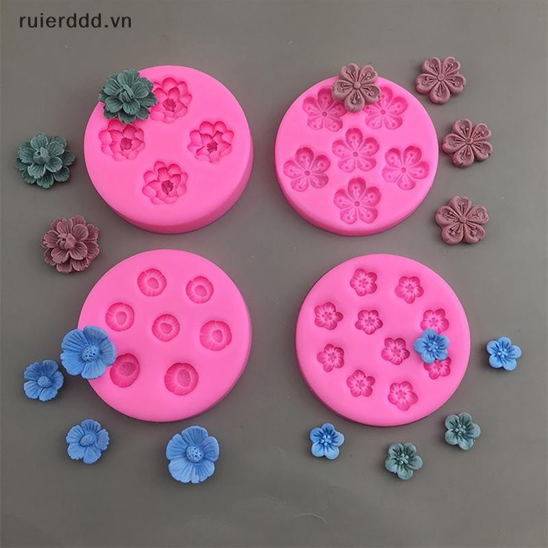 # ruierdd # 1Pc Hoa Anh Đào Khuôn Silicon Hoa Đào DIY Trang Trí Bánh Khuôn Mousse Sô Cô La Khay Đá Khuôn Nướng Bánh Nhà Bếp.