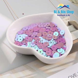30g Kim Sa Phẳng 5mm Màu Sữa Cừ Đính Kết Trang Phục Thời Trang, Làm Phụ Kiện Handmade