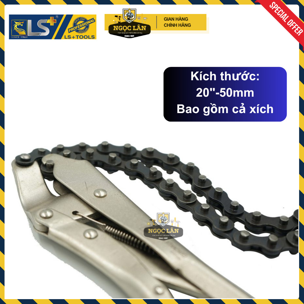 [Chính hãng] Kìm bấm chết  xích LS+ 20″ -500mm (tính gồm cả xích)