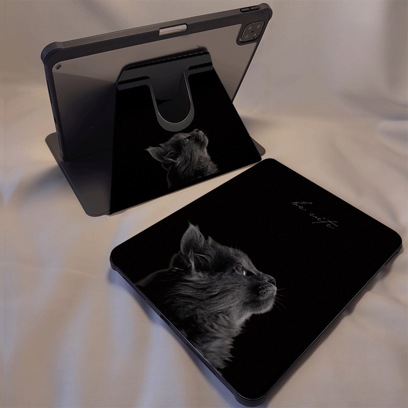 Ốp Bảo Vệ Cho Samsung Galaxy Tab A7 lite S7plus / S8plus S9plus / s10plus 12.4inch S10ULTRA Tab A9 Plus Tab S6 lite 10.4inch A9 + S9 FE + Vỏ Acrylic Xoay Phong Cách Sách