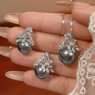 Châu Âu Mỹ ins Phong Cách Mới Zircon Ngọc Trai Bộ Hoa Nữ