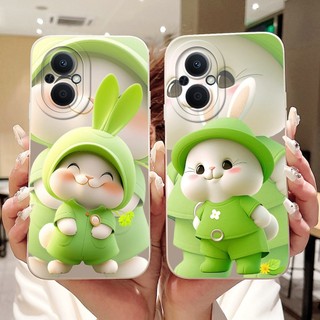 Dành Cho OPPO Reno7 Z 5G / Reno8 Z 5G Vỏ Hoạt Hình Mèo Thỏ Dễ Thương Mới Reno 7Z 8Z 5G CPH2343 Vỏ Điện Thoại Silicon Mềm Bảo Vệ Ống Kính