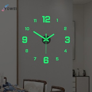 YOWEI DIY Đồng Hồ Treo Tường Cho Văn Phòng Gia Đình Không Khung Hiện Đại 3D Đồng Hồ Treo Tường Gương Dán Thiết Kế Phòng Khách Sạn Trang Trí Trường Học VN