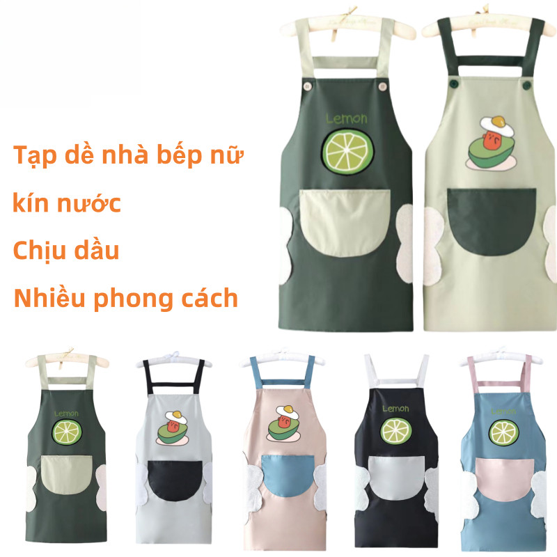 Tạp Dề Chống Thấm NướcVà Chống Thấm Dầu Dành,Tạp Dề Phụ Nữ Dễ Thương Nhà Bếp