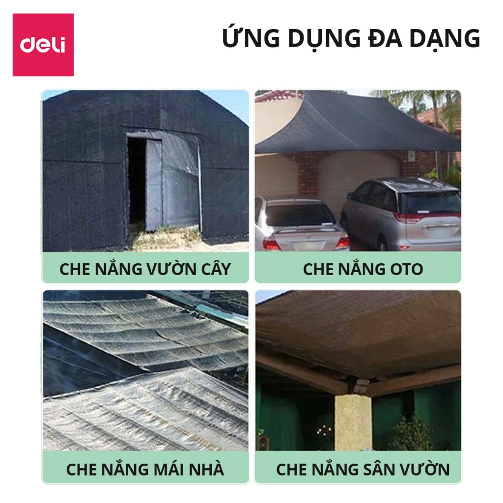 Lưới Che Nắng, Bạt Che Nắng Đa Năng DELIxVusign siêu bền, chặn 99% tia UV, che nắng ban công, lưới chắn côn trùng