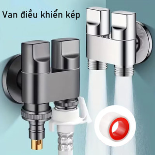 Van góc khóa nước tự động đa năng, lắp cho máy giặt bidet phòng tắm, bền đẹp giá hợp lý