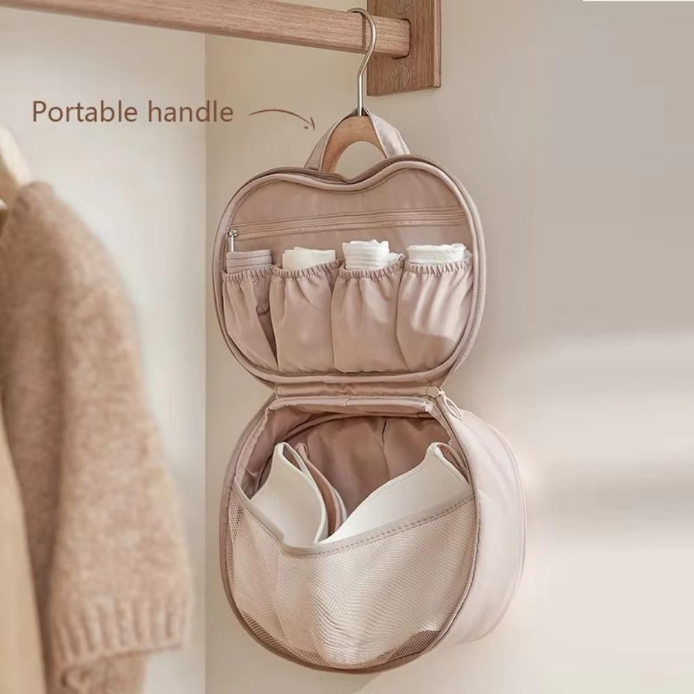 Túi đựng áo ngực HOBBYIN, Hộp đựng đồ lót di động màu trơn, Bộ chia tất dung lượng cao Phụ kiện du lịch Du lịch