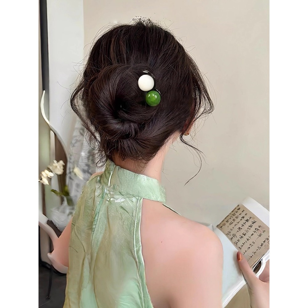 Phụ kiện tóc ba răng ngọc trai đơn giản cổ điển