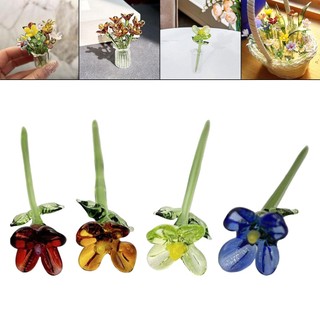 LOVIVER Mini Thủy Tinh Hoa Hình Hoa Thủ Công Quà Tặng Trang Trí Trang Trí Cho Nữ Bé Gái Văn Phòng Lễ Tạ Ơn Phòng Ngày Lễ Tình Nhân
