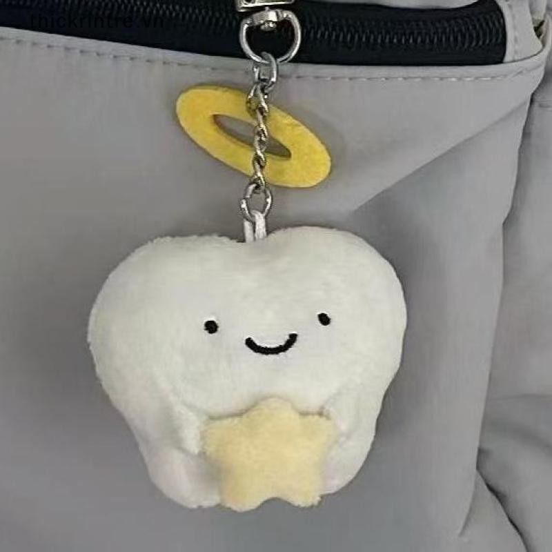 THI Dễ Thương Sáng Tạo Răng Sang Trọng Búp Bê Sang Trọng Hoạt Hình Búp Bê Móc Khóa Ba Lô Mặt Dây Chuyền Túi Phụ Kiện Trang Trí Quà Tặng VN