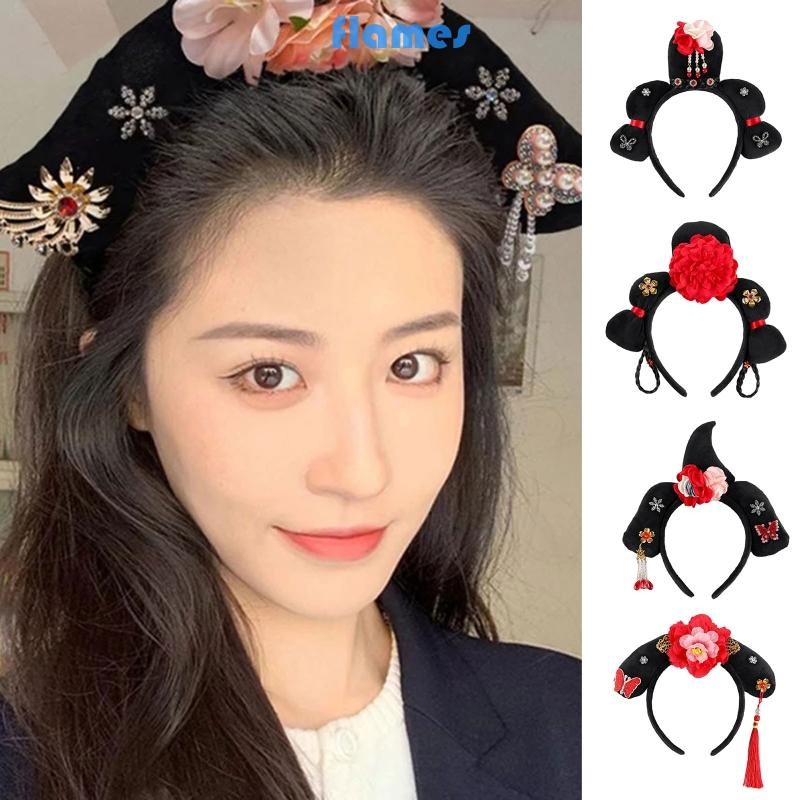 FL Cổ Trung Quốc Headband Court Hair Hoop Phong Cách Trung Quốc Cổ Băng Đô Cô Gái Trung Quốc Tradional Phụ Kiện Tóc