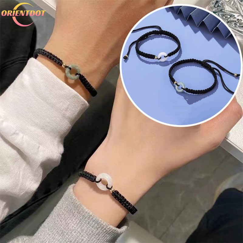 1 / 2 Chiếc Phong Cách Trung Hoa Tối Giản Khóa Hòa Bình Vòng Tay Cặp Đôi - Vintage Điều Chỉnh Được Lắc Tay Phụ Kiên