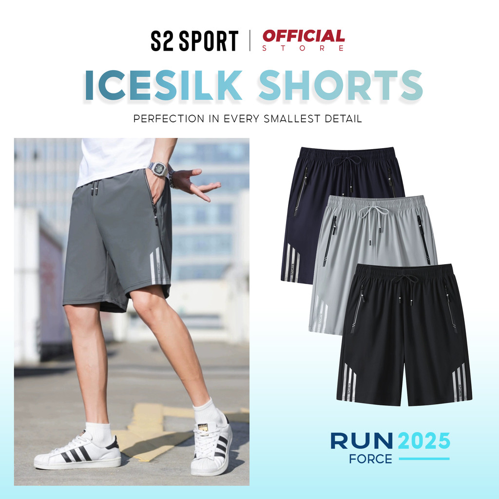 Quần short đùi nam S2 SPORT vải gió cao cấp cạp chun co giãn mềm form