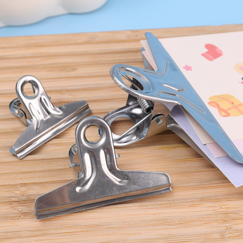 [H & L] Dụng cụ sắp xếp tài liệu bằng thép không gỉ có kết thúc không độc hại, hoạt động một tay cho văn phòng / học tập / gia đình, Kẹp giấy kim loại bền