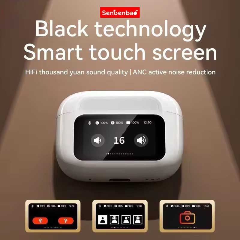 Tai nghe Bluetooth 5.4 không dây SenbenbaoTWS A9 Pro ANC ENC Tai nghe khử tiếng ồn Tai nghe âm thanh nổi HiFi