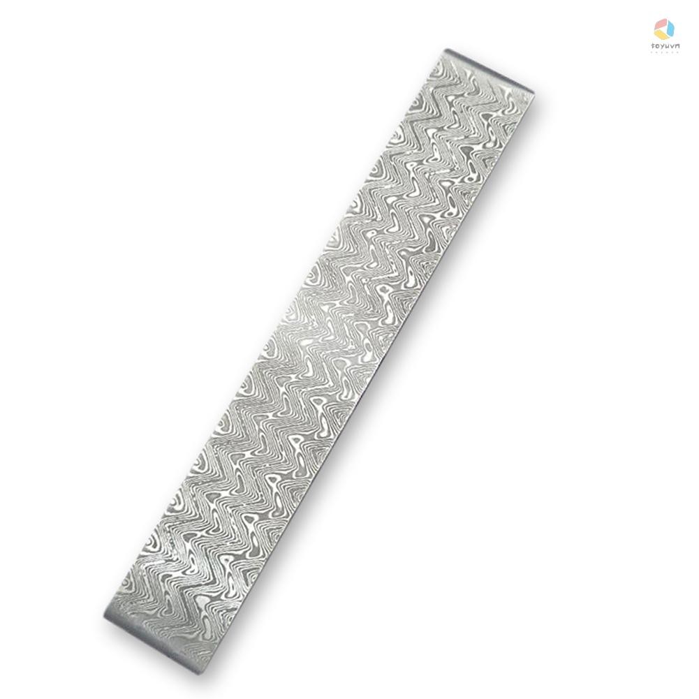 Damascus Thép Phôi Họa Tiết Thép Cắt Phôi Vật Liệu Rèn Làm Mịn Cho Máy Cắt DIY Đa Năng Chất Liệu