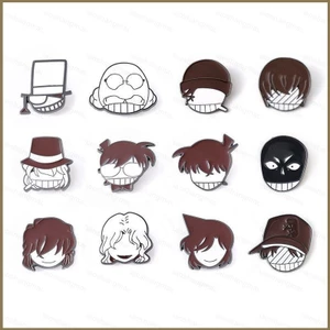 HK1 Thám Tử Lừng Danh Conan Men Trâm Huy Hiệu Anime Dễ Thương Ve Áo Chân Ran Kaito Kiddo Trang Sức Phụ Kiện Quà Tặng
